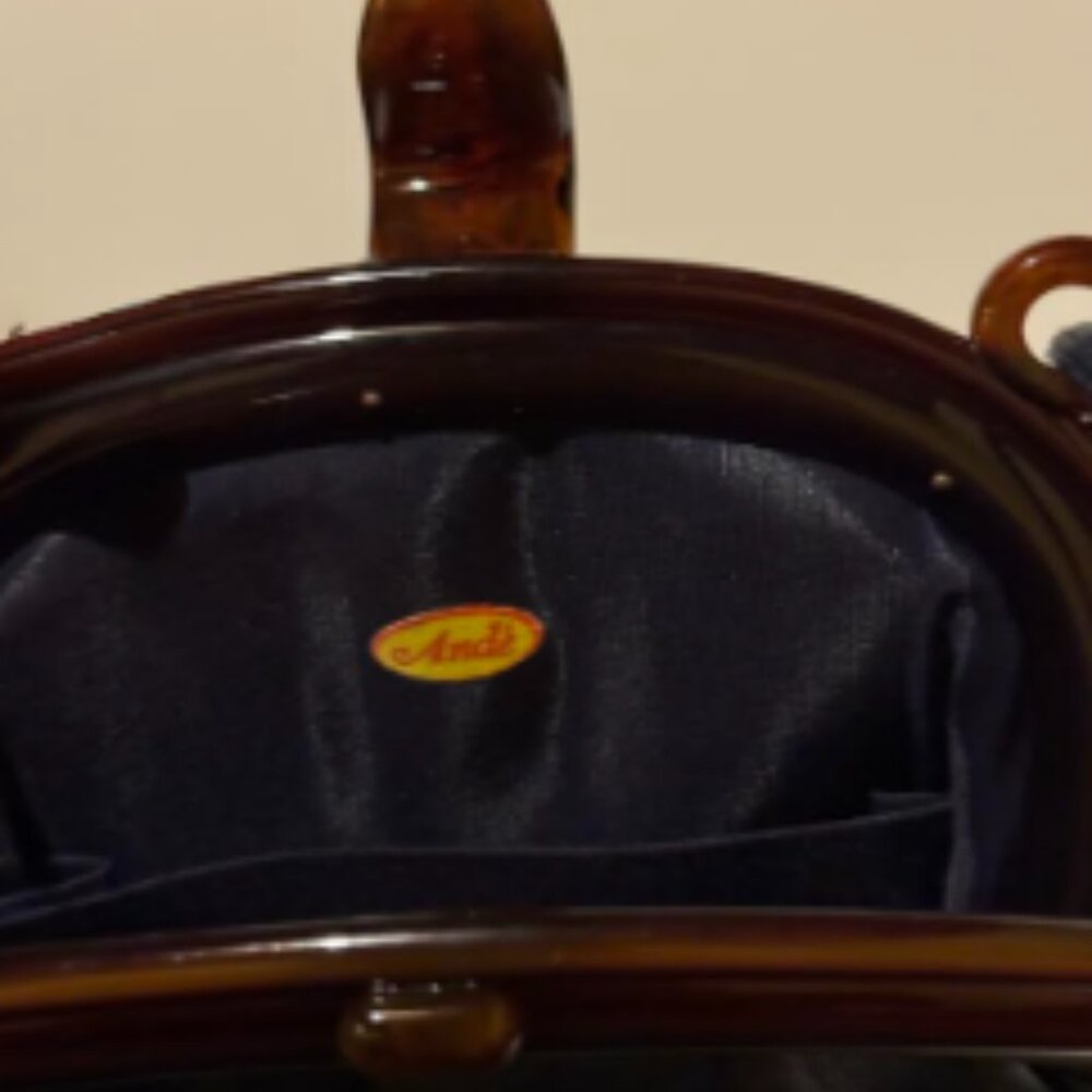 Ande Vintage Black Leather Clutch